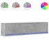 Kép 2/11 - Betonszürke szerelt fa TV-szekrény LED-ekkel 165 x 34 x 50 cm
