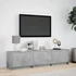 Kép 4/11 - Betonszürke szerelt fa TV-szekrény LED-ekkel 165 x 34 x 50 cm