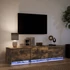 Kép 5/11 - Füstös tölgy színű szerelt fa TV-szekrény LED-del 165x34x40 cm