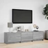 Kép 4/11 - Szürke sonoma színű szerelt fa TV-szekrény LED-del 165x34x40 cm