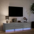 Kép 5/11 - Szürke sonoma színű szerelt fa TV-szekrény LED-del 165x34x40 cm