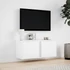 Kép 4/11 - Fehér falra szerelhető TV-szekrény LED-lámpákkal 80x31x35 cm