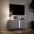 Kép 5/11 - Fehér falra szerelhető TV-szekrény LED-lámpákkal 80x31x35 cm