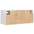 Kép 8/11 - Fehér falra szerelhető TV-szekrény LED-lámpákkal 80x31x35 cm