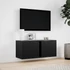 Kép 4/11 - Fekete fali TV-szekrény LED-világítással 80x31x35 cm