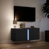 Kép 5/11 - Fekete fali TV-szekrény LED-világítással 80x31x35 cm