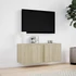Kép 4/11 - Sonoma tölgy színű fali TV-szekrény LED-ekkel 80x31x35 cm
