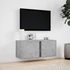 Kép 4/11 - Betonszürke falra szerelhető TV-szekrény LED-del 80x31x35 cm