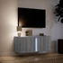 Kép 5/11 - Szürke sonoma színű fali TV-szekrény LED-del 80x31x35 cm