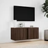 Kép 4/11 - Barna tölgyszínű fali TV-szekrény LED-del 80x31x35 cm