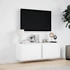 Kép 4/11 - Fehér falra szerelhető TV-szekrény LED-lámpákkal 100x31x35 cm