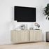 Kép 4/11 - Sonoma tölgy színű fali TV-szekrény LED-ekkel 100x31x35 cm