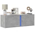 Kép 1/11 - Betonszürke falra szerelhető TV-szekrény LED-del 100x31x35 cm
