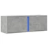Kép 3/11 - Betonszürke falra szerelhető TV-szekrény LED-del 100x31x35 cm