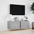 Kép 4/11 - Betonszürke falra szerelhető TV-szekrény LED-del 100x31x35 cm