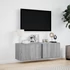 Kép 4/11 - Szürke sonoma színű fali TV-szekrény LED-ekkel 100 x 31 x 35 cm