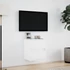 Kép 4/11 - Fehér falra szerelhető TV-szekrény LED-lámpákkal 41x31x45 cm