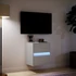 Kép 5/11 - Fehér falra szerelhető TV-szekrény LED-lámpákkal 41x31x45 cm