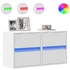 Kép 2/11 - 2 db fehér falra szerelhető TV-szekrény LED-del 41 x 31 x 45 cm
