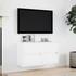Kép 4/11 - 2 db fehér falra szerelhető TV-szekrény LED-del 41 x 31 x 45 cm