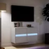 Kép 5/11 - 2 db fehér falra szerelhető TV-szekrény LED-del 41 x 31 x 45 cm