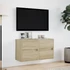 Kép 4/11 - 2 db sonoma tölgy színű fali TV-szekrény LED-del 41x31x45 cm