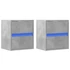 Kép 3/11 - 2 db betonszürke fali TV-szekrény LED-del 41 x 31 x 45 cm