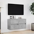 Kép 4/11 - 2 db betonszürke fali TV-szekrény LED-del 41 x 31 x 45 cm