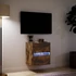 Kép 5/11 - Füstös tölgy színű fali TV-szekrény LED-ekkel 41x31x45 cm