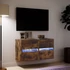 Kép 5/11 - 2 db füstös tölgy fali TV-szekrény LED-ekkel 41 x 31 x 45 cm