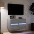 Kép 5/11 - 2 db szürke sonoma fali TV-szekrény LED-ekkel 41 x 31 x 45 cm