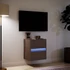 Kép 5/11 - Barna tölgyszínű fali TV-szekrény LED-del 41 x 31 x 45 cm