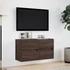 Kép 4/11 - 2 db barna tölgyszínű fali TV-szekrény LED-del 41 x 31 x 45 cm