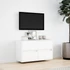 Kép 4/11 - Fehér falra szerelhető TV-szekrény LED-lámpákkal 80x31x45 cm