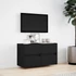 Kép 4/11 - Fekete fali TV-szekrény LED-világítással 80x31x45 cm