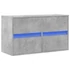 Kép 3/11 - Betonszürke falra szerelhető TV-szekrény LED-del 80x31x45 cm