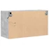 Kép 8/11 - Betonszürke falra szerelhető TV-szekrény LED-del 80x31x45 cm