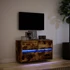 Kép 5/11 - Füstös tölgy színű fali TV-szekrény LED-ekkel 80x31x45 cm