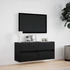 Kép 4/11 - Fekete fali TV-szekrény LED-világítással 100x31x45 cm