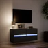 Kép 5/11 - Fekete fali TV-szekrény LED-világítással 100x31x45 cm