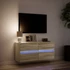 Kép 5/11 - Sonoma tölgy színű fali TV-szekrény LED-ekkel 100x31x45 cm