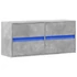 Kép 3/11 - Betonszürke falra szerelhető TV-szekrény LED-del 100x31x45 cm