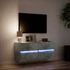Kép 5/11 - Betonszürke falra szerelhető TV-szekrény LED-del 100x31x45 cm