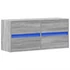 Kép 3/11 - Szürke sonoma színű fali TV-szekrény LED-del 100x31x45 cm