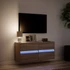 Kép 5/11 - Barna tölgyszínű fali TV-szekrény LED-del 100x31x45 cm