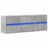 Kép 3/11 - Betonszürke falra szerelhető TV-szekrény LED-del 130x31x45 cm
