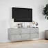 Kép 4/11 - Betonszürke falra szerelhető TV-szekrény LED-del 130x31x45 cm
