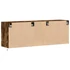 Kép 8/11 - Füstös tölgy színű fali TV-szekrény LED-ekkel 130x31x45 cm
