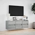 Kép 4/11 - Szürke sonoma színű fali TV-szekrény LED-del 130x31x45 cm