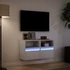 Kép 5/11 - 2 db fehér falra szerelhető TV-szekrény LED-del 41 x 31 x 45 cm